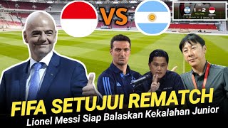 REMATCH INDONESIA VS ARGENTINA LEVEL SENIOR DISETUJUI FIFAMESSI BISA BALASKAN KEKALAHAN JUNIOR [upl. by Dviad235]