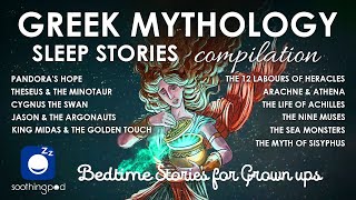 Bedtime Sleep Stories  💙 7 HRS Greek Mythology Stories Compilation 🔥  Famous Greek Myths [upl. by Laehctim]