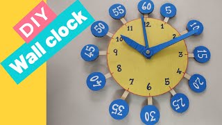 How to make a learning clock for kidsClock model for school projects Clock craft [upl. by Ahsenor]