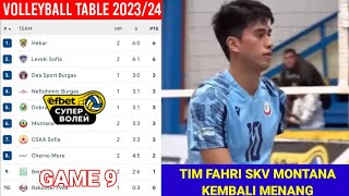 Tim Fahri Septian Montana Menang ¦ Hasil amp Klasemen Bola Voli Putra Liga Bulgaria 2023 Game 9 [upl. by Fevre971]