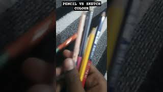 Pencil vs sketch colour who is best art diy drawing [upl. by Dannye]