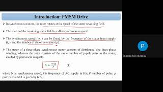 Lect16 Sensorless Control of PMSM drive [upl. by Heidi]