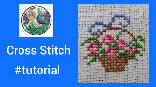 Beautiful Simple and Easy Cross Stitch Embroidery Pattern For Beginners  Punto de Cruz [upl. by Amliw]