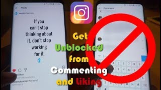 Get Unblocked from commenting and liking posts on Instagram6 solutions [upl. by Eednak]