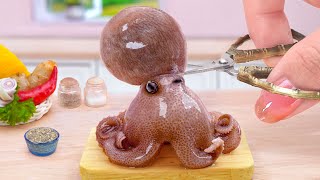 Best Of Seafood 😍 Tasty Miniature Korean Spicy Stir Fry Octopus Recipe 🐙 Tina Mini Cooking [upl. by Irollam617]