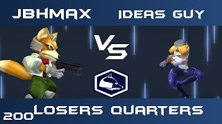 SPS 200 Melee Singles Jbhmax vs Ideas Guy Losers Quarters [upl. by Joappa389]