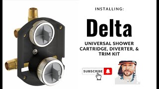 Installing Delta Shower Cartridge Diverter and Trim [upl. by Quintus984]