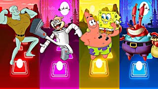 SpongeBob  Squidward 🆚 Sandy 🆚 Patrick 🆚 Mr Crab  Tiles Hop EDM Rush [upl. by Creigh395]