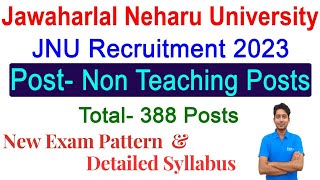 JNU Non Teaching Post New Syllabus  JNU MTS Steno Jr Assistant Mess Helper Exam Pattern Ppf [upl. by Eeram317]