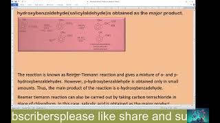 class 12th important reaction Reimer  Tiemann recion [upl. by Acinod]