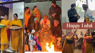 Lohri Celebration🎉  Navhappy Bhullar AnmolBhullar pehli lohri [upl. by Ayotaj605]