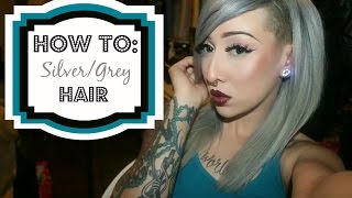 How To  Dye Your Hair SilverGrey At Home Tutorial [upl. by Nahtnhoj]