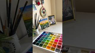 Easy Gouache Painting for Beginners artgouache shortsyoutubeshortspainting subscribe trending [upl. by Aryn]