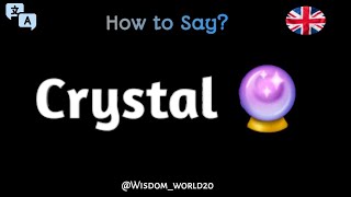 How to Pronounce quotCRYSTALquotLearn English Online [upl. by Nilrah]