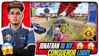 😱 Real JONATHAN GAMING in My Conqueror Lobby  BGMI Top 100 Conqueror Rank Journey Against Jonathan [upl. by Ahcsropal]