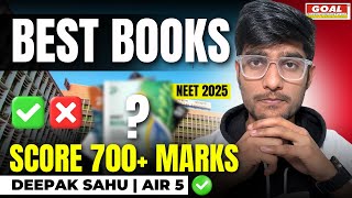 Best Books for NEET to Score 700 Marks 📚  Books used by Deepak Sahu  AIR 5  Goal Institute [upl. by Ennyletak]