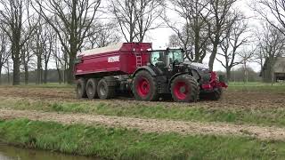 GRONDVERZET IN HARDENBERG FENDT 939 DEZEURE GROND DUMPEREN DOOSAN DX 255 LC [upl. by Drake979]