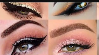 smokey🤲 eyeshadow tutoriol♥️ gilter eyeshadow simple eyesmakeuptutorial❤️ 💄 [upl. by Brause]