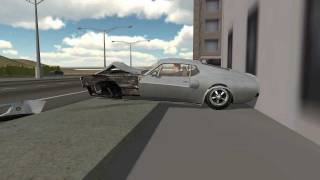 DRIV3R  Unity3D  Mustang  wheel damage [upl. by Leahcimaj]