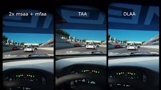 Assetto Corsa through the lens comparison in VR  MSAA vs TAA VS DLAA [upl. by Nelyag]