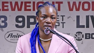 Claressa Shields POST FIGHT PRESS CONFERENCE vs Christina Hammer [upl. by Atteynad]