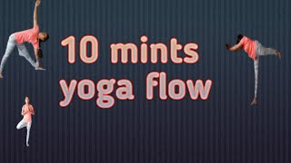 Day 13 Fullbody yoga flow10 mints Fullbody yoga flow Balance flexibility amp strength [upl. by Midan994]