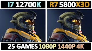 New Ryzen 7 5800X3D vs Intel I7 12700K  Tested 25 Games [upl. by Alyda]