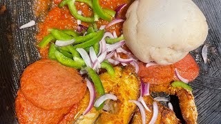 Ghanaian Banku and Pepper recipe [upl. by Harihs]