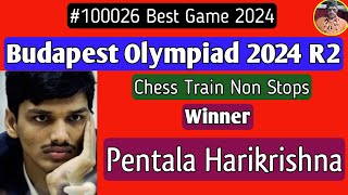 Budapest Chess Olympiad R2  Pentala Harikrishna 2024 chess [upl. by Akessej126]