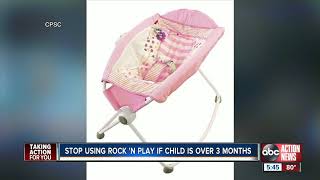 Warning to parents with FisherPrice Rock n Play after reports of infant deaths [upl. by Amorita]