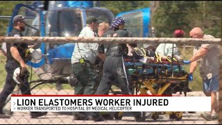 Employee hurt in industrial accident at Lion Elastomers [upl. by Bick]