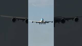 BOEING 7478B5F KOREAN AIR CARGO SEOUL TO AMSTERDAM LANDING SCHIPHOL  PLANE SPOTING  HL7639 [upl. by Linehan]