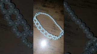 How to make Designer Moti mala Navratri specialnecklace mak at home motimalapearlart [upl. by Mloc]