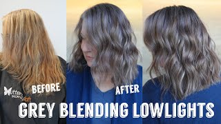 Hair Transformations with Lauryn Grey Blending Lowlights and Tone Ep 187 [upl. by Benji]