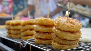 Grilled Sticky Rice with Egg  Thai Street Food [upl. by Cohdwell]