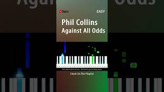 Phil Collins  Against All Odds  EASY Piano TUTORIAL by Piano Fun Play YouTubeShorts shorts [upl. by Elaval]