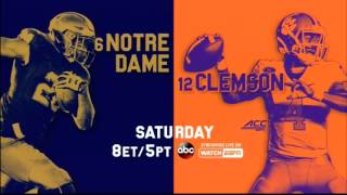 2015 Clemson vs Notre Dame ABC Promo [upl. by Narba583]