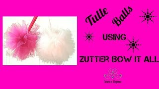 How to Tulle Pom Pom Ball using the Zutter Bow It All V 30 Tulle Pom Pom Ball Tulle Kissing Ball [upl. by Naesed]