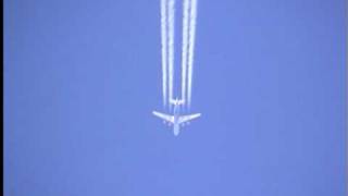 An 124 flying at cruising level with contrail [upl. by Shewchuk]