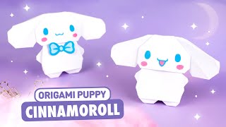 Оригами Синнаморолл из бумаги  Оригами собачка  Origami Paper Cinnamoroll  Origami puppy [upl. by Yee245]