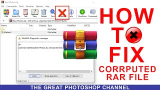 How To Fix Damage Or Corrupted WinRAR Or Zip Files  Unexpected End Of Archive Error [upl. by Alrep39]