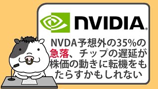 エヌビディアの予想外の35の株価急落、チップの遅延が、株価の動きに転機をもたらすかもしれない【20240806】 [upl. by Eleik]