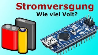 ARDUINO Nano STROMVERSORGUNG  Wie schließe ich einen Arduino Nano an einer Batterie an [upl. by Rosemarie662]