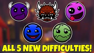 How to get ALL 5 NEW DIFFICULTIES in ZONE 2 in Find the Geometry Dash Difficulties 347  Roblox [upl. by Duma443]