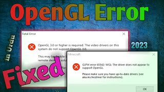 How to Fix OpenGL Error GLFW 65542OPENGL 30 Fix All SoftwareGames  In Hindi Urdu [upl. by Madonna]