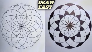 How to Draw  Geometrical Chart  Geometric patterns  Geometric Pattern  Easy Drawing [upl. by Ledif537]