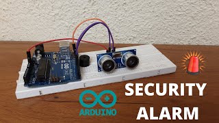 How to make a Security System with Ultrasonic Sensor and Arduino [upl. by Aryamo]