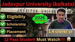 Jadavpur University Complete review😍FeePlacement wbjee collegereview [upl. by Pussej984]