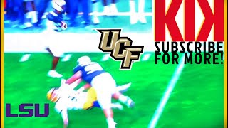 HUGE Hit on the QB  UCF vs LSU  Joey Connors Knocks Joe Burrow OUT  PlayStation Fiesta Bowl 2019 [upl. by Howlyn34]