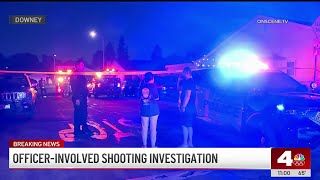 1 dead after officerinvolved shooting in Downey [upl. by Garzon258]